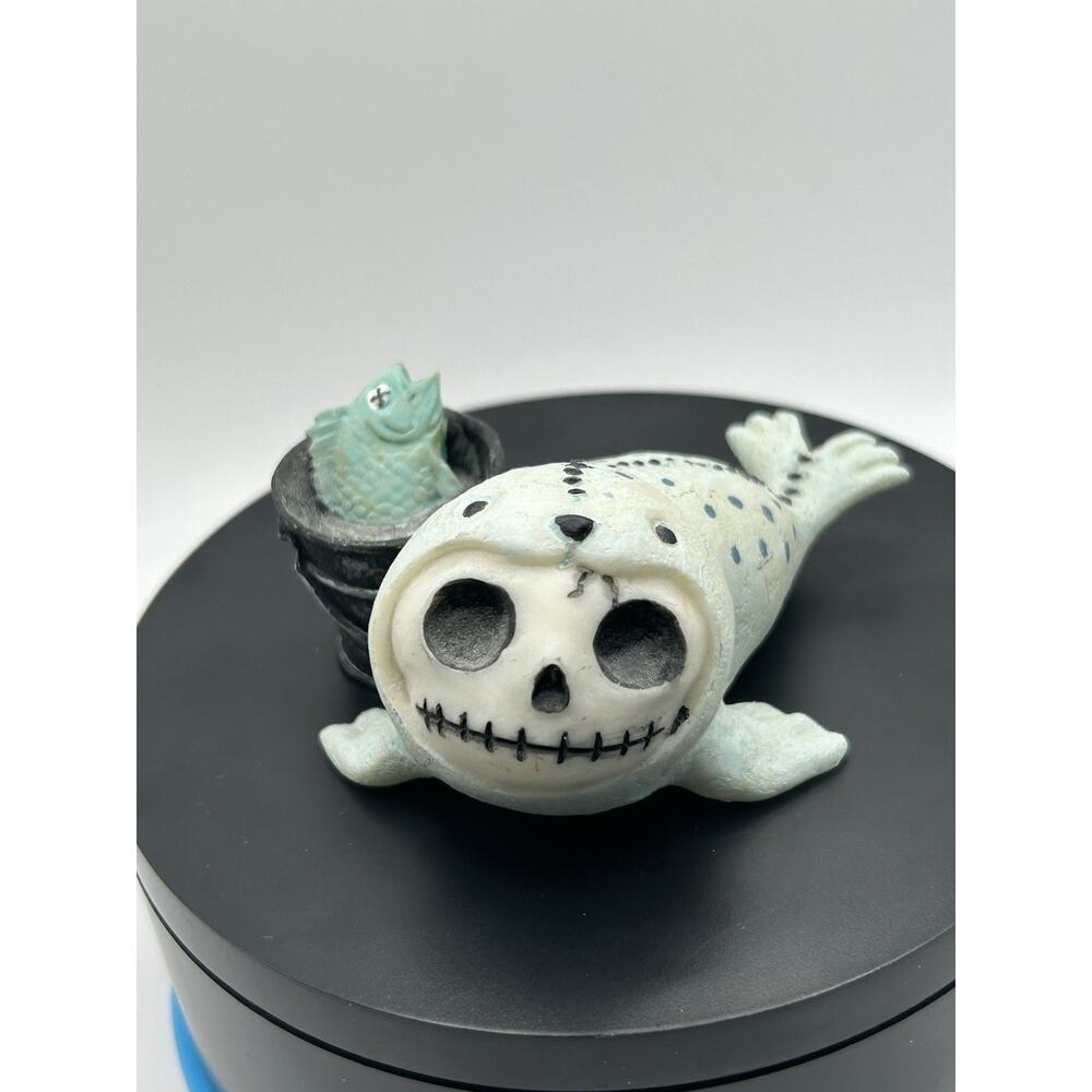 EUC Furrybones Figure “Rollie” Skeleton in Seal Costume Collectible - Goth -Cute